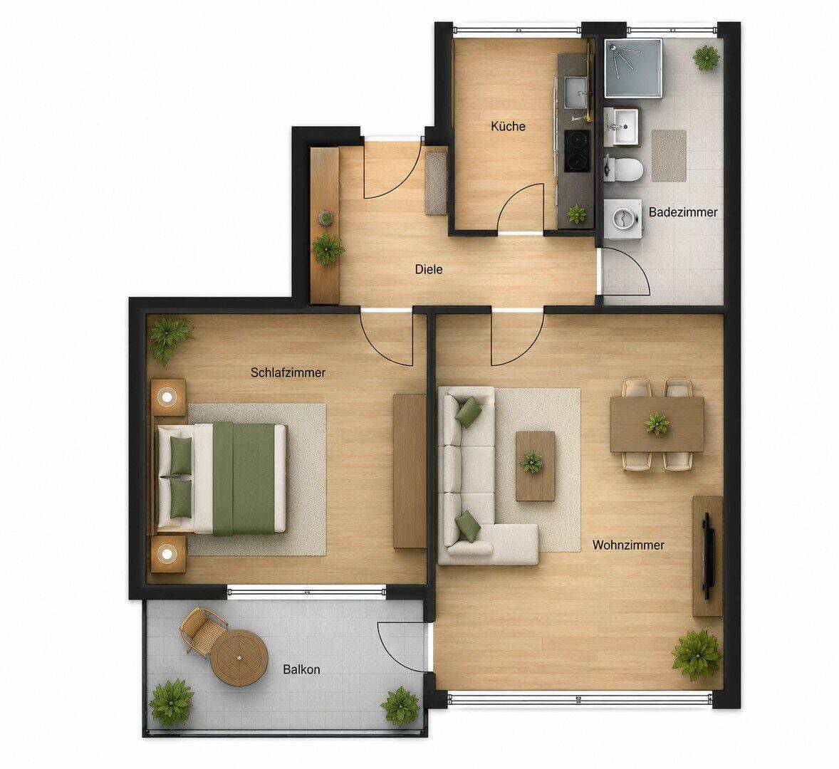 Kernsanierte Wohnung mit Balkon und Aufzug in Paderborn -auch WG-geeignet-, 33100 Paderborn