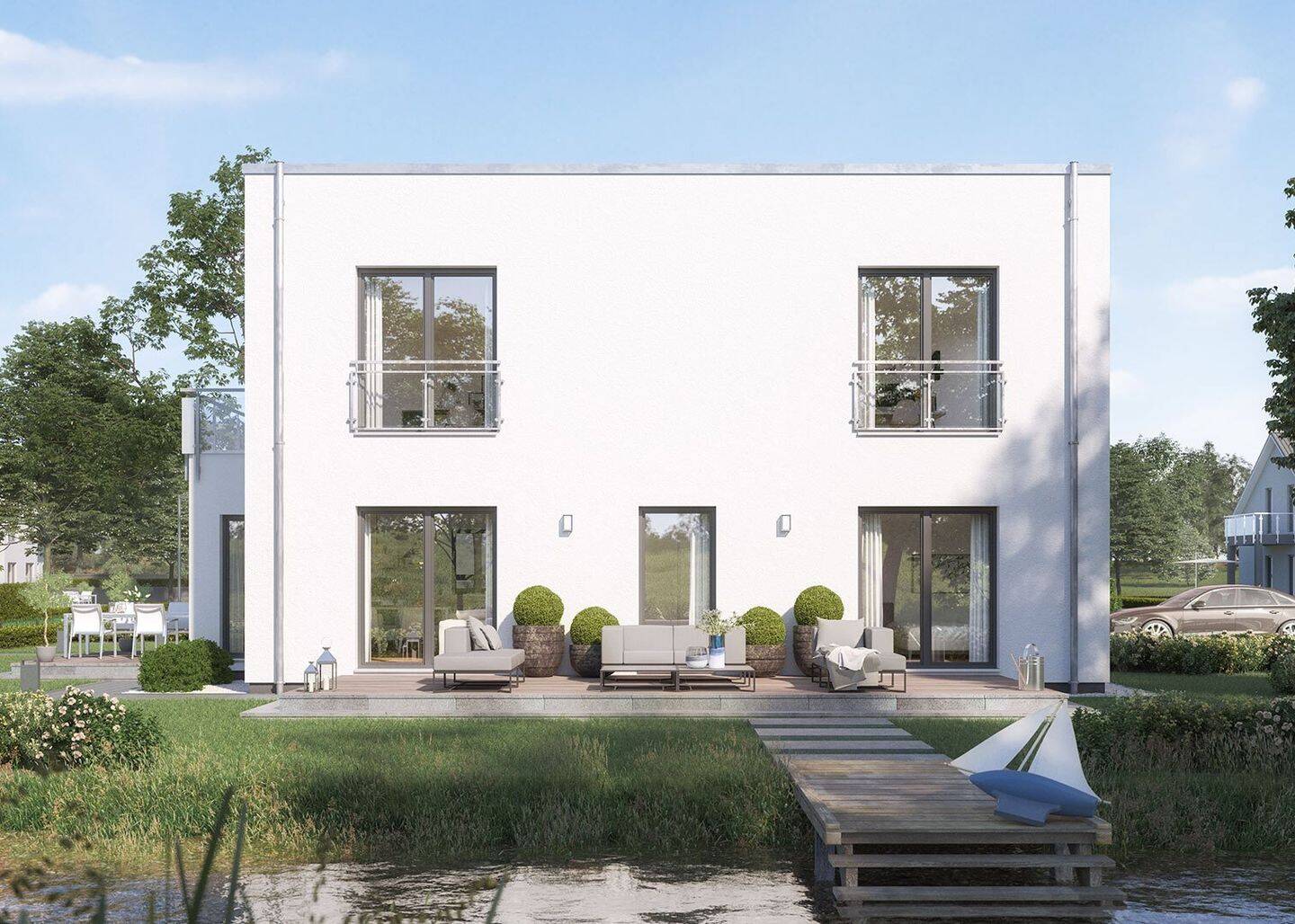 Großzügiges Wohnen unter einem minimalistischen Flachdach, 6749 Bitterfeld-Wolfen