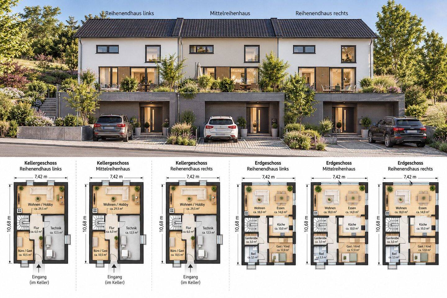 Schönes Reihenmittelhaus in Lindau, 88131 Lindau (Bodensee)