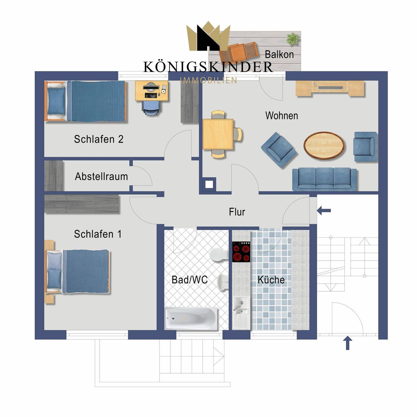 Dreizimmerwohnung in Ravensburg-Süd, 80 m², Finanzierungsangebot, als Kapitalanalage, 88214 Ravensburg