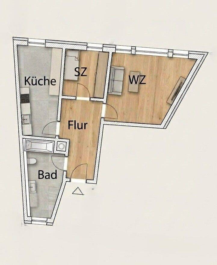 Die ideale Single- Wohnung ! Gemütliche Altbau Wohnung inmitten der City…, 90762 Fürth (Innenstadt)