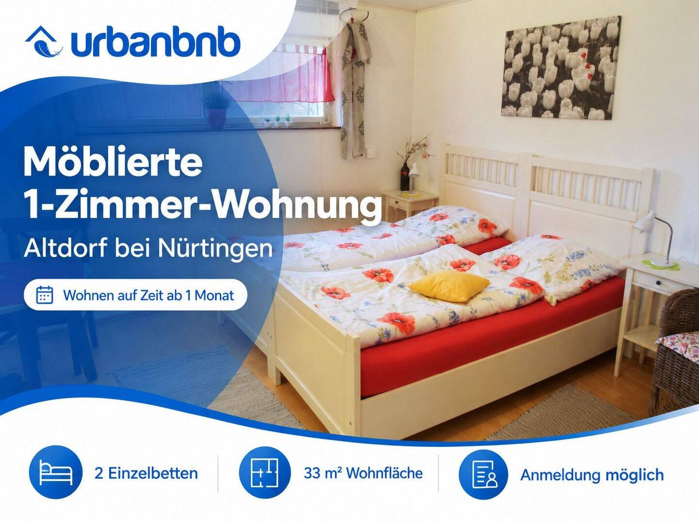 1-Zimmerwohnung – Wohnen auf Zeit Altdorf bei Nürtingen, 72655 Altdorf