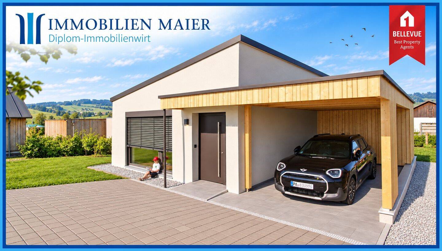 DIPL.-Immowirt MAIER !! Neubau-Bungalow in hervorragender, zeitloser Ausstattung – Wärmepumpe !!, 94086 Bad Griesbach i. Rottal