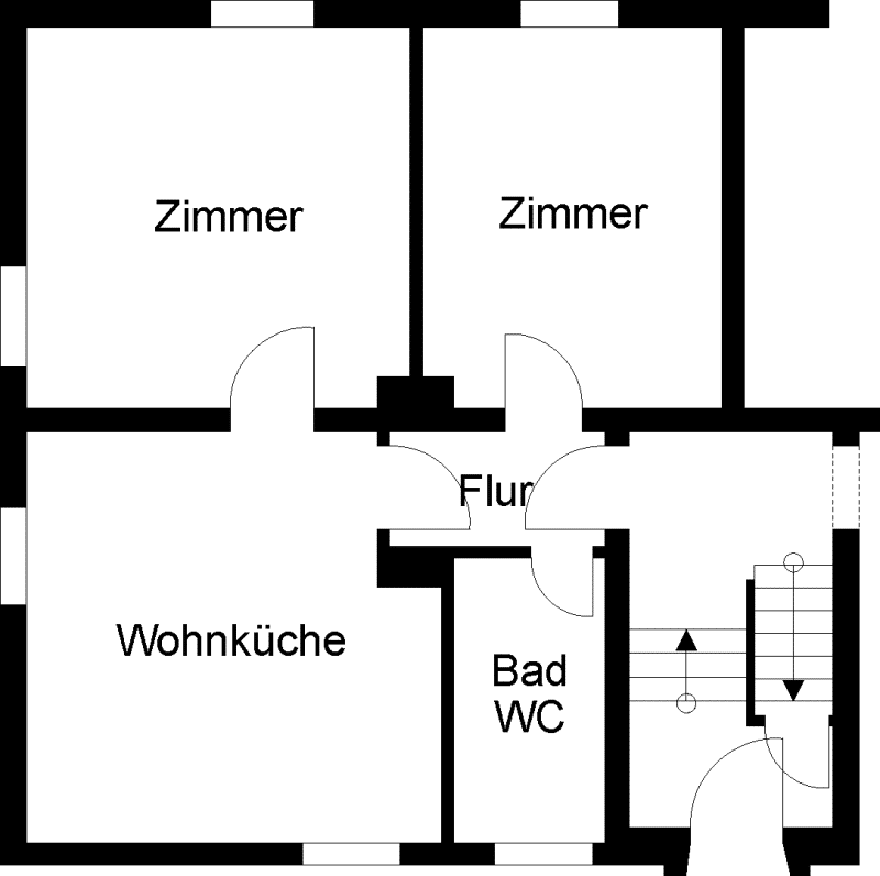 Charmante 2-Zimmer-Etagenwohnung in Herford Helle Räume und Tageslichtbad, 32052 Herford