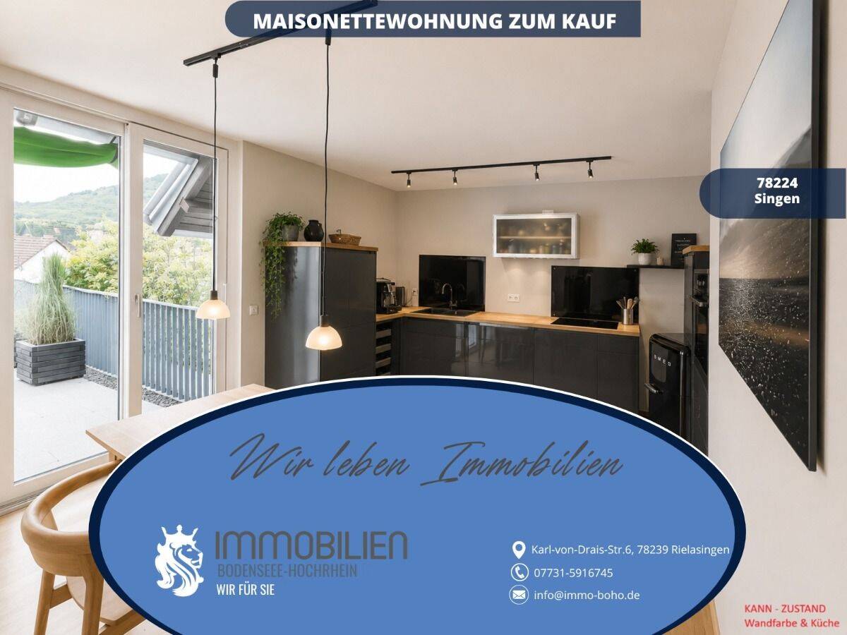 Hochwertige Maisonette mit Loftfeeling, Design-Elementen & Panorama Sonnenterrasse, 78224 Singen (Hohentwiel)