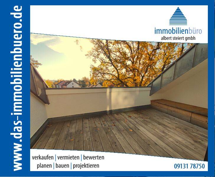 Schöne 2-Zimmer-Wohnung mit Dachterrasse, Einbauküche und TG-Stellplatz, 90765 Fürth