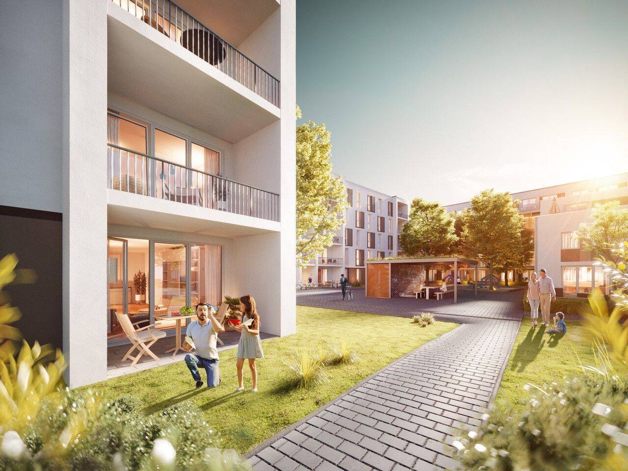 Neubau – Schöne 2-Zimmerwohnung mit Balkon und Einbauküche – 2.OG, 86156 Augsburg (Bärenkeller Kriegshaber Oberhausen Pfersee)