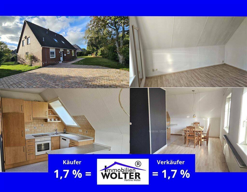*** Wyk auf Föhr:  83 m² Dachgeschosswohnung – ruhige Lage im Zweifamilienhaus  ****, 25938 Wyk auf Föhr