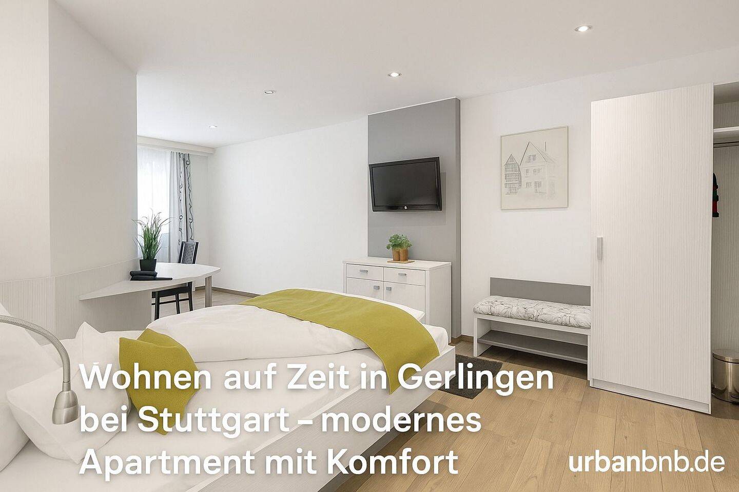 Zeitwohnen in Gerlingen: Modernes Apartment nahe Bosch, Trumpf & Thales – voll ausgestattet, 70839 Gerlingen