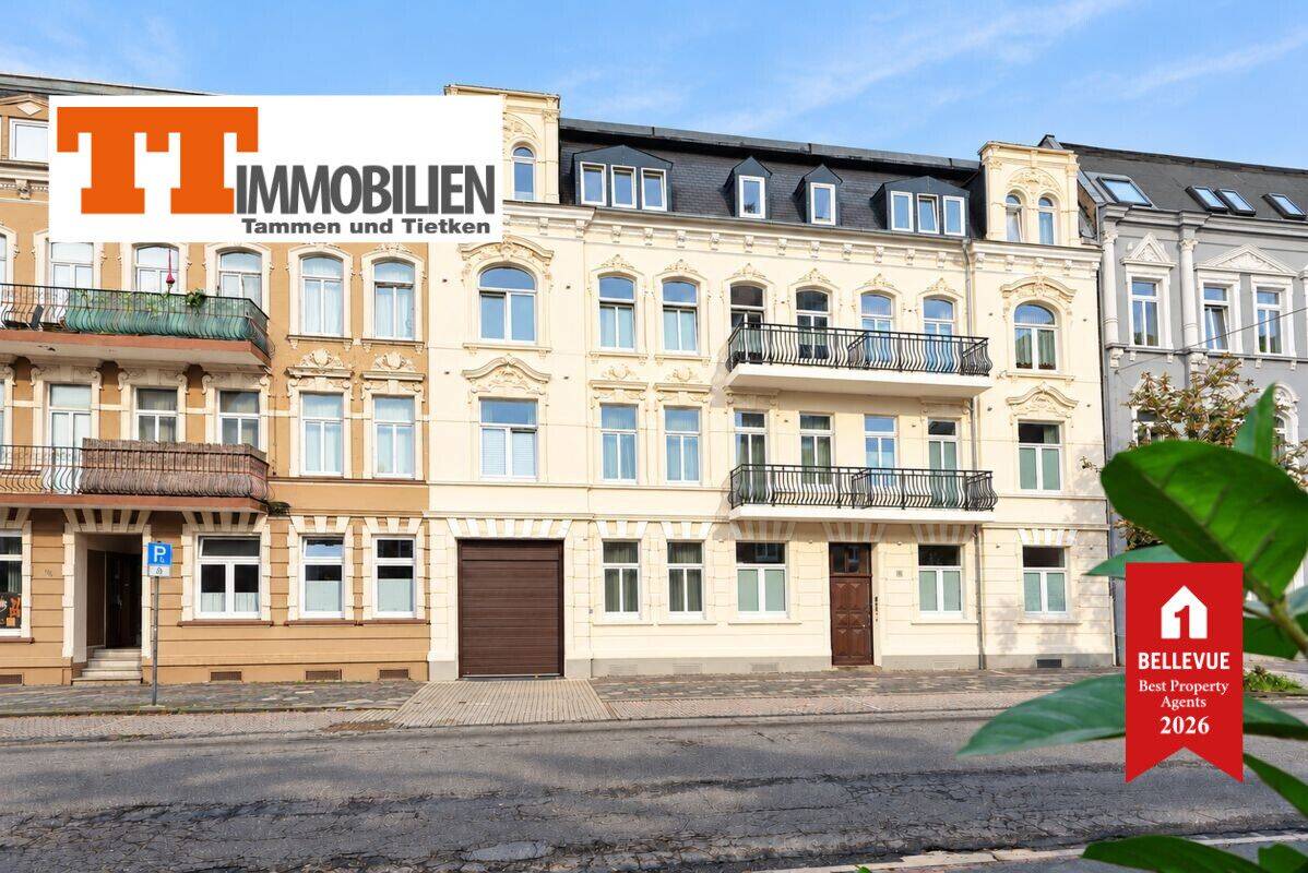 TT: Über den Dächern von Wilhelmshaven – Hochwertig kernsanierte 3-Zimmer-Wohnung mit Balkon und Carport!, 26382 Wilhelmshaven (Bant Heppens Innenhafen Innenstadt Siebethsburg)