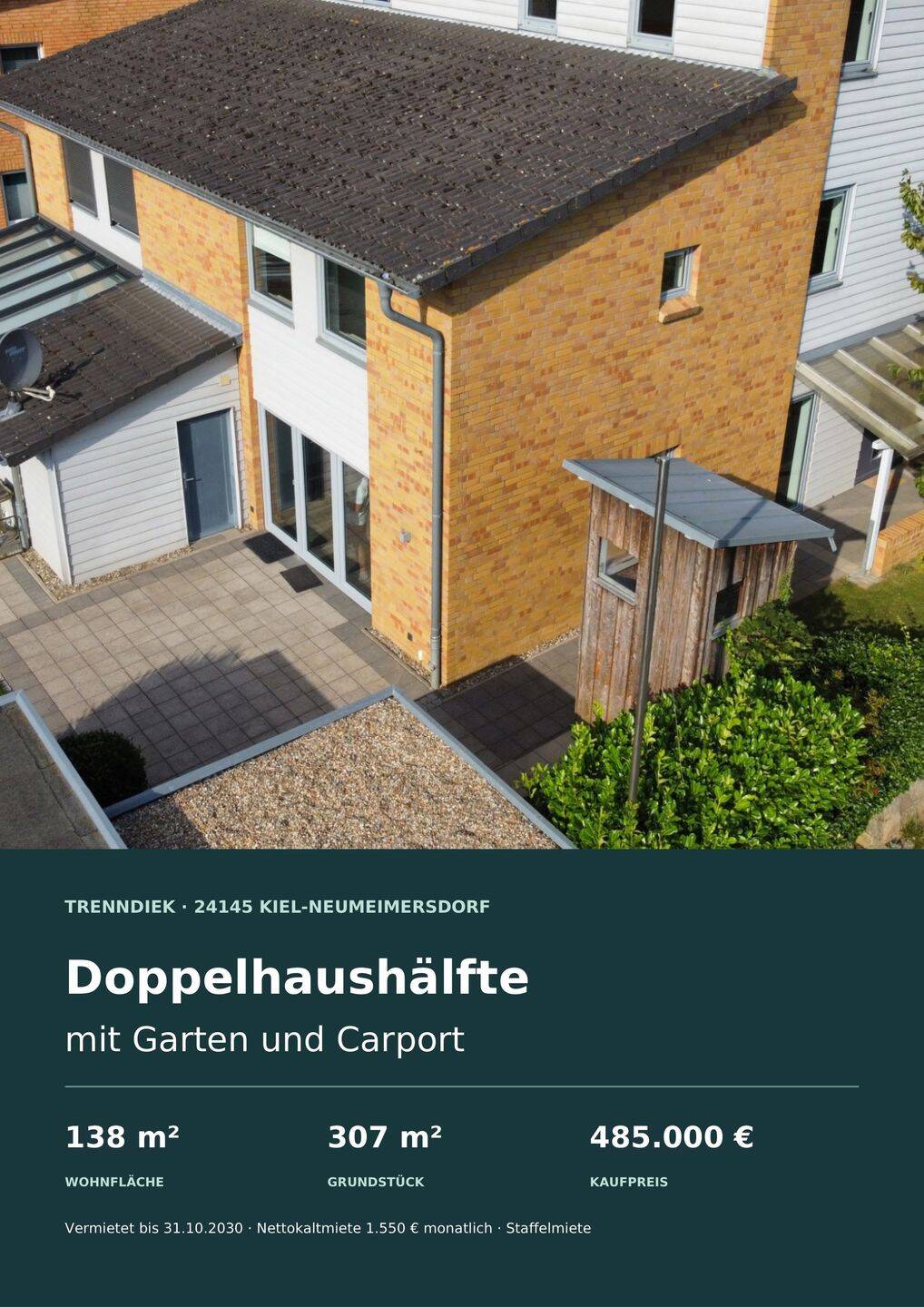 Moderne Doppelhaushälfte mit 4 Zimmern in Kiel-Meimersdorf, vermietet bis 2030, 24145 Kiel