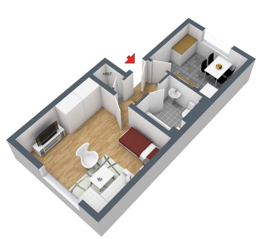 praktisch geschnittene Singlewohnung, 45127 Essen