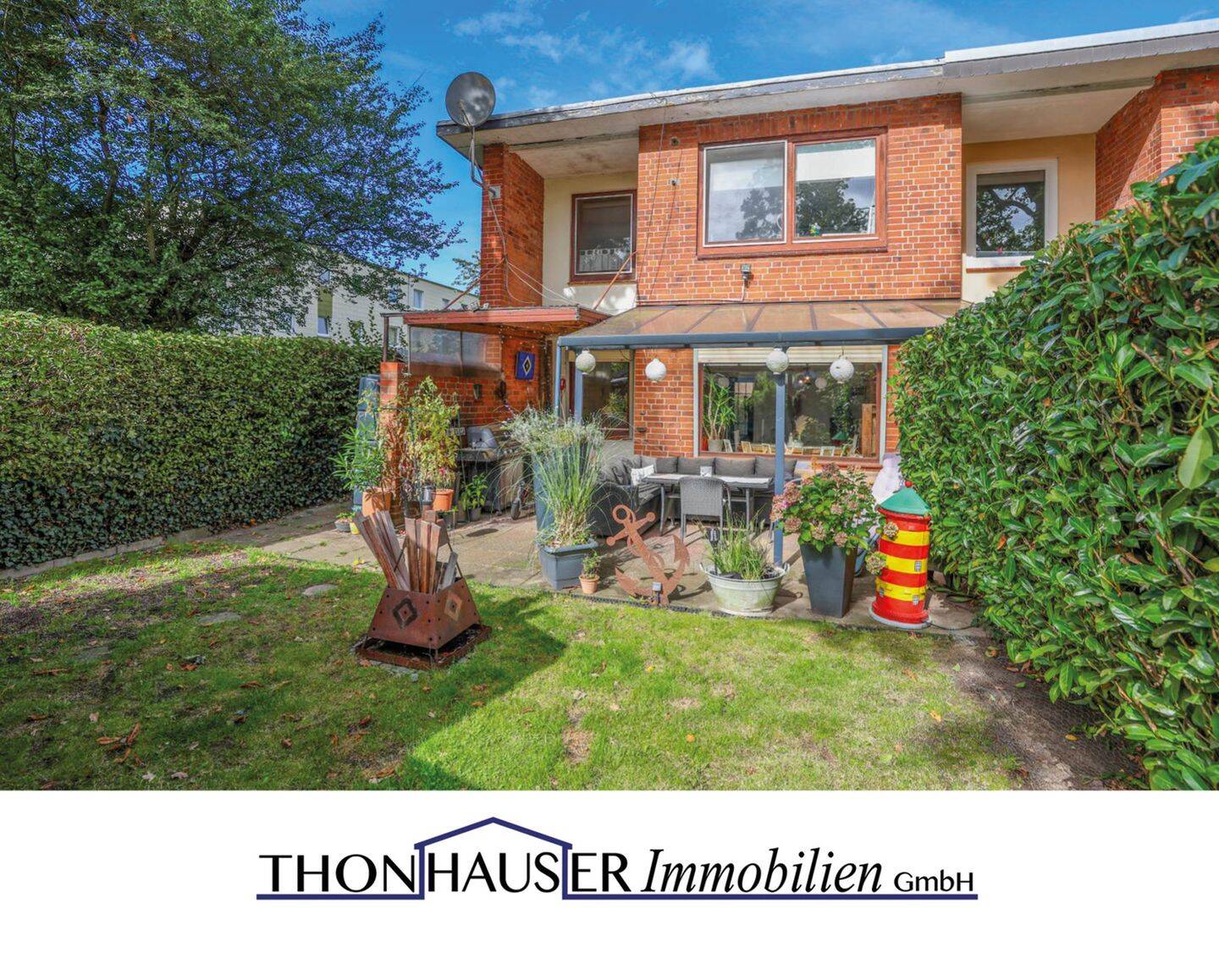 22045 Hamburg: Reihenendhaus mit Gestaltungsspielraum, Terrasse und Garten, 22045 Hamburg (Wandsbek Jenfeld Tonndorf)