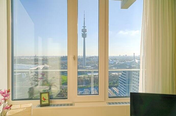 AB DEZEMBER – OLYMPIA TOWER: Modernes Apartment mit hochwertiger Ausstattung, 80809 München (Milbertshofen-Am Hart Neuhausen-Nymphenburg Schwabing-West)