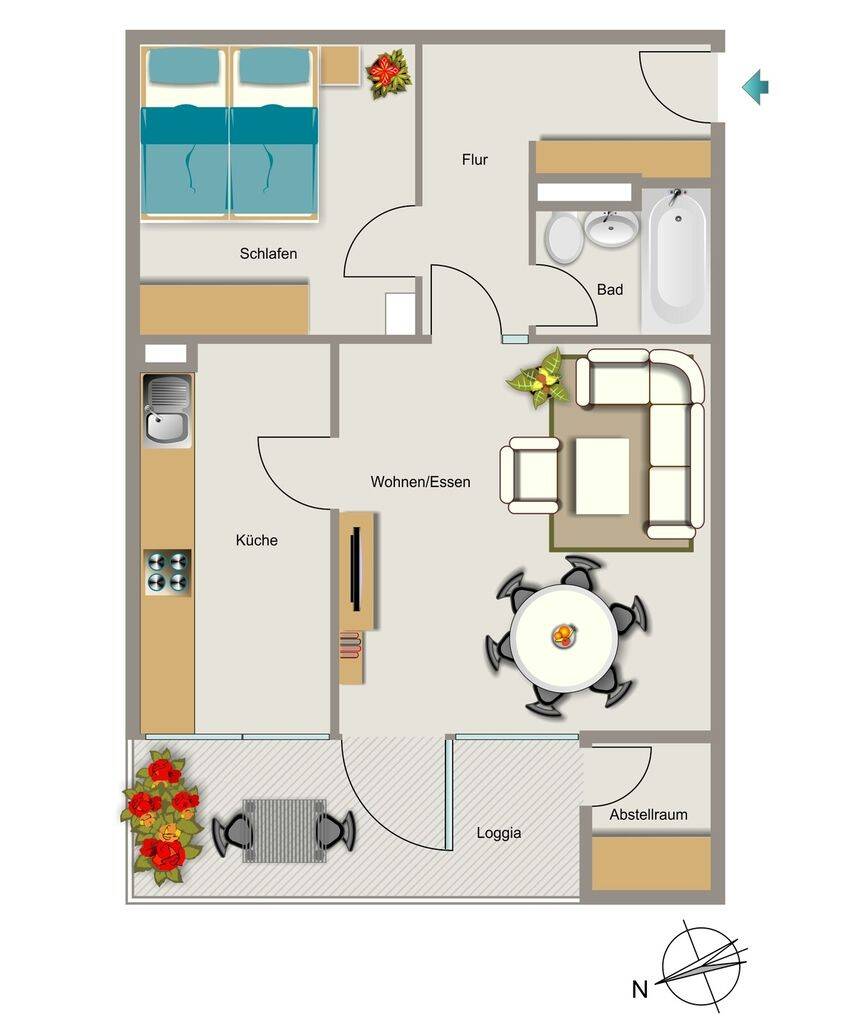 Demnächst frei! 2-Zimmer-Wohnung in Köln Mülheim, 51063 Köln (Mülheim Buchheim Stammheim)