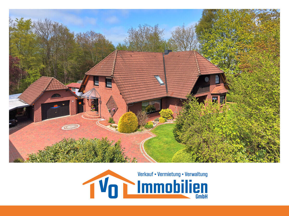 Traumhaftes Wohnen in zweiter Reihe: Besonderes Einfamilienhaus mit Pool und eigenem Waldstück, 26629 Großefehn