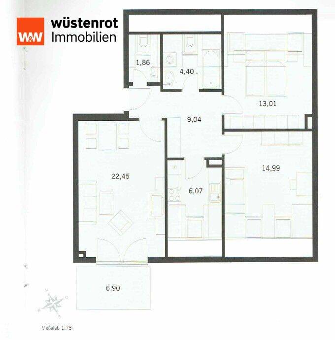 Zukunftssicher investieren oder direkt einziehen in Gröbenzell. 3 Zimmer, m. Balkon, Keller u. Tgg., 82194 Gröbenzell