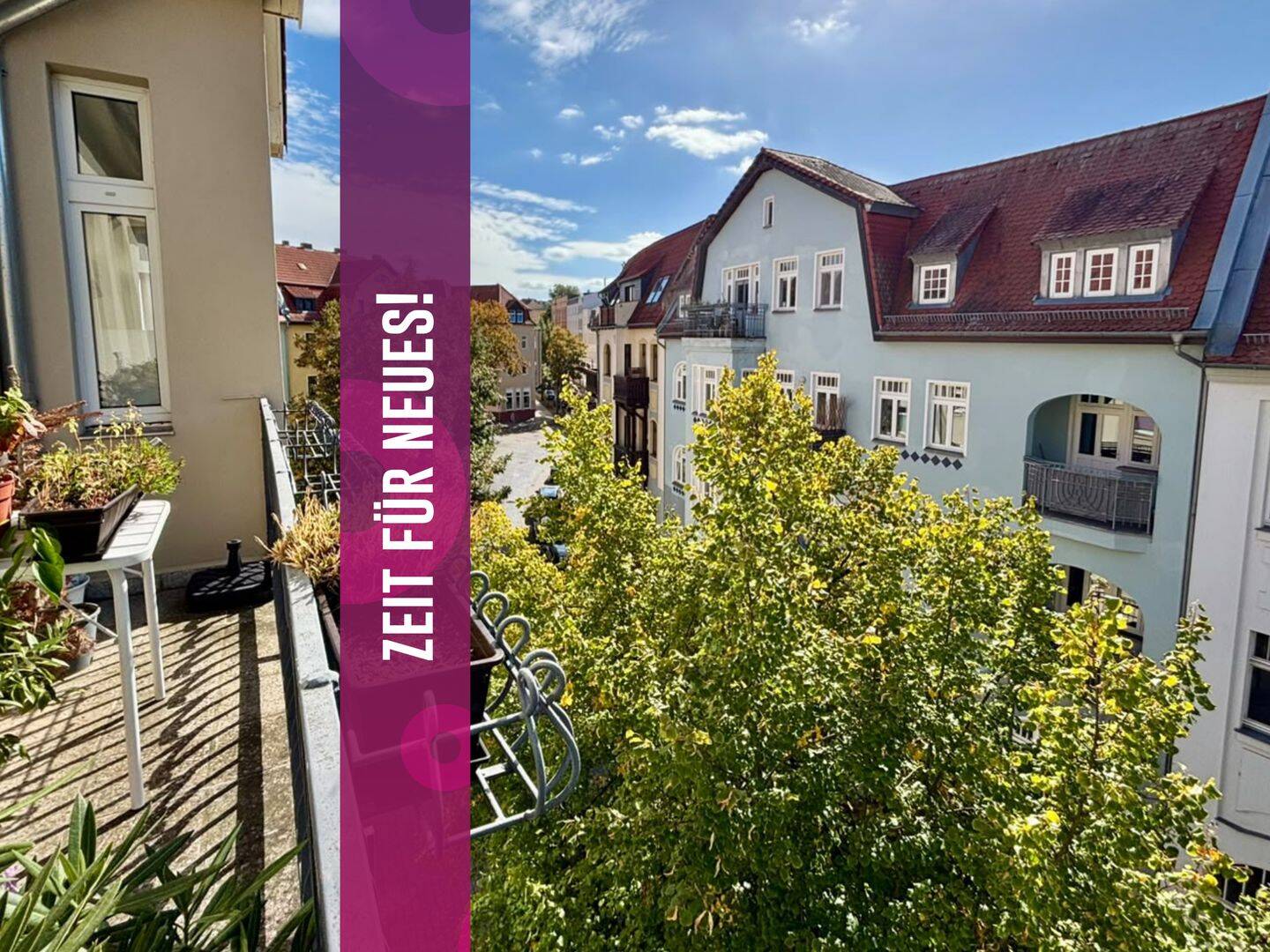 Ein Altbau ganz oben. Und Halle gleich vor der Tür., 6110 Halle (Saale) (Damaschkestraße Gesundbrunnen Innenstadt Lutherplatz Saaleaue)
