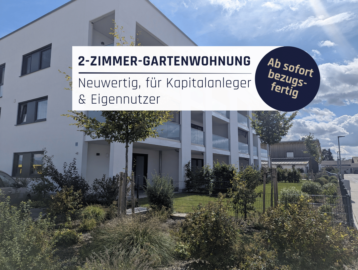 Ab sofort beziehbar! Moderne 2-Zimmer Erdgeschosswohnung (inkl. EBK) mit Terrasse, 94447 Plattling