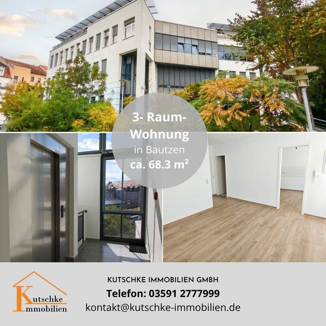 Moderne 2,5-Zimmer-Wohnung mit Fahrstuhl und Balkon im Zentrum von Bautzen, 2625 Bautzen