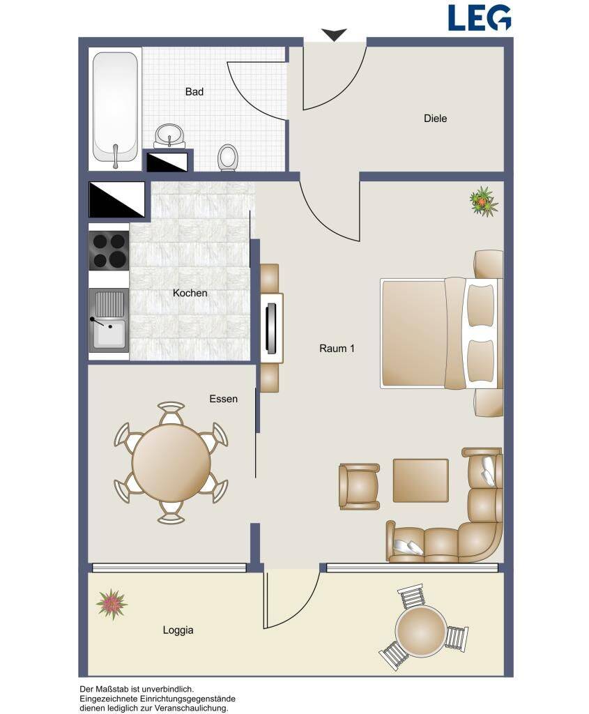 1-Zimmer-Wohnung in Braunschweig Weststadt, 38120 Braunschweig (Braunschweig Timmerlah Weststadt)
