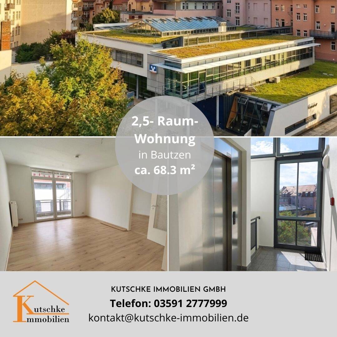 Zentral & Barrierearm: Moderne 3-Zimmer-Wohnung am Kornmarkt-Center, 2625 Bautzen