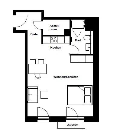 Kompaktes 1-Zimmer-Apartment in Lörrach, 79539 Lörrach