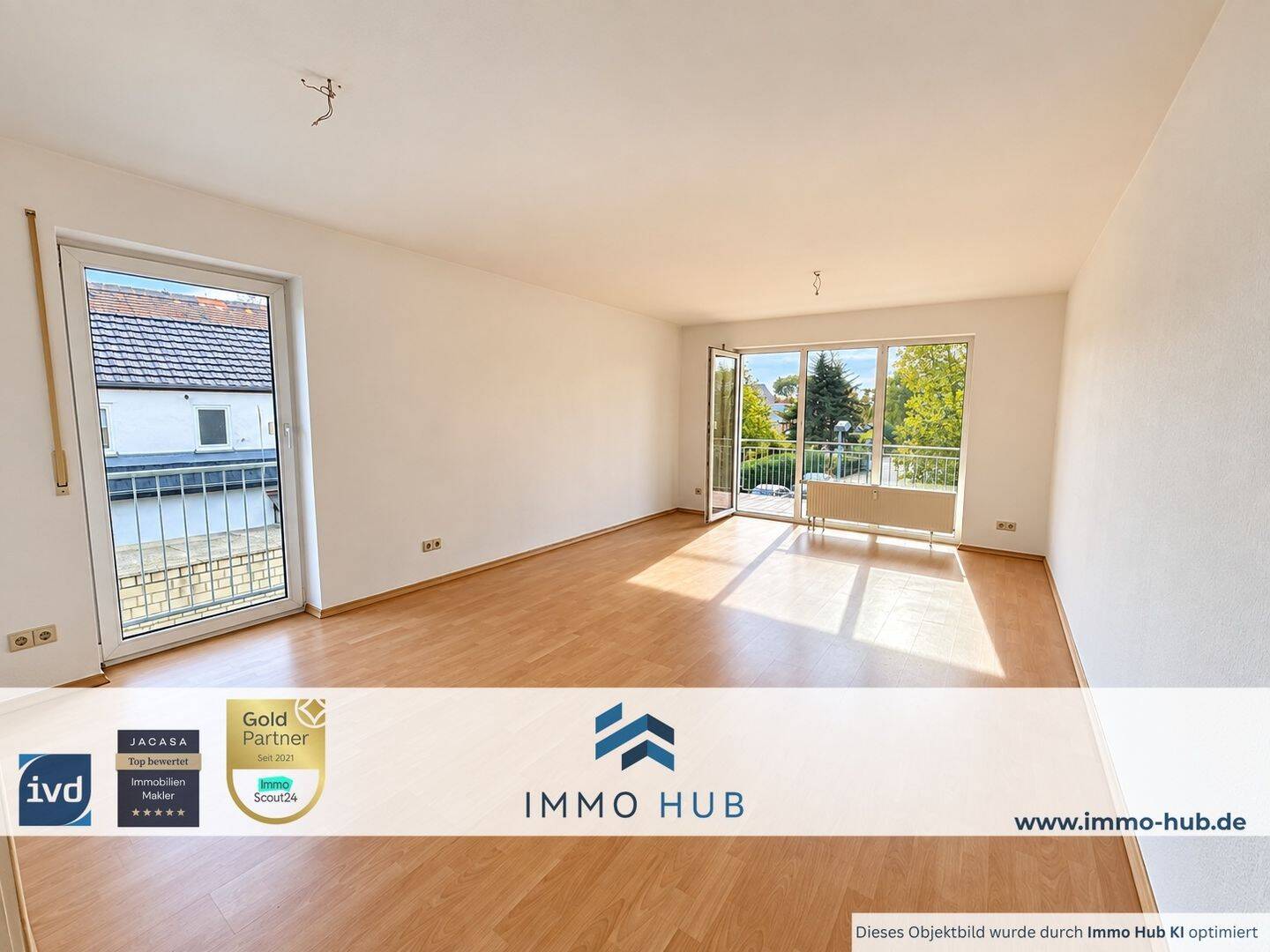 ++ Lichtdurchflutet & sofort frei: 2-Zi.-Wohnung mit 2 Balkonen & Stellplatz ++, 4356 Leipzig (Seehausen Wiederitzsch)