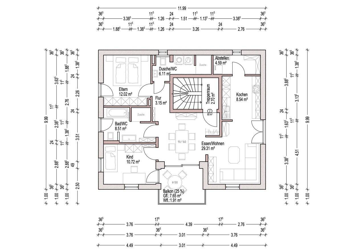 Traumhafte 3 Zimmer OG Wohnung (Neubau) – KFW förderbar, 86920 Denklingen