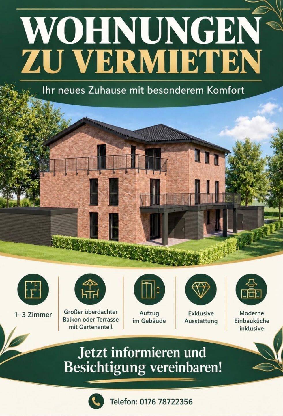 Moderne Erdgeschosswohnung, 26871 Papenburg