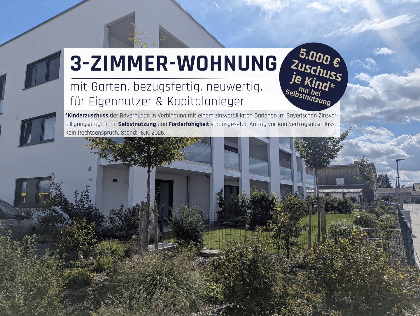 Ab sofort beziehbar! Moderne 3-Zimmer Erdgeschosswohnung (inkl. EBK) mit Terrasse, 94447 Plattling