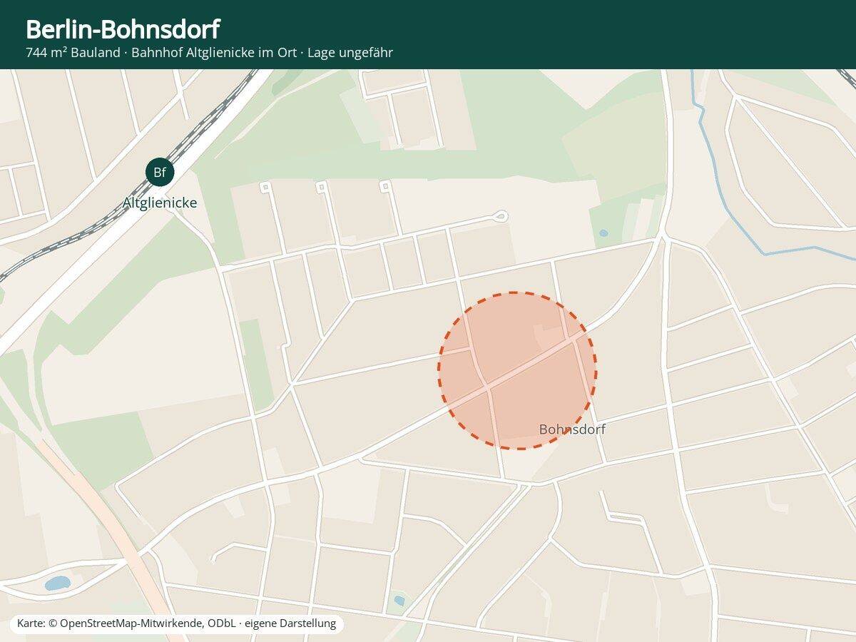 Baugrundstück Bohnsdorf, 12526 Berlin (Treptow-Köpenick Bohnsdorf Kleingartenanlage Grünbergallee)