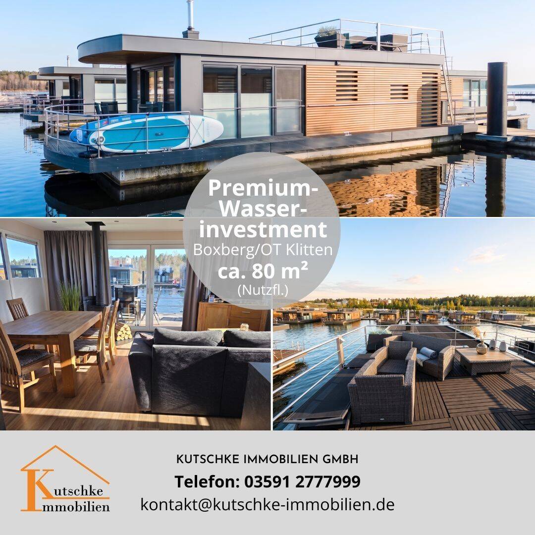 Hochrentables Wasserinvestment: Schwimmendes Ferienhaus am Bärwalder See, 2943 Boxberg/O.L.