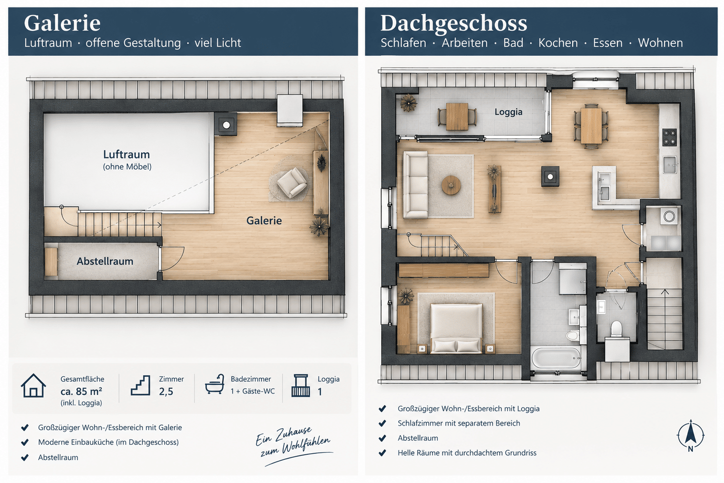 Charmante 2,5-Zimmer-Maisonette-Wohnung in ruhiger Bestlage von München-Untermenzing, 80997 München (Allach-Untermenzing Moosach Pasing-Obermenzing)