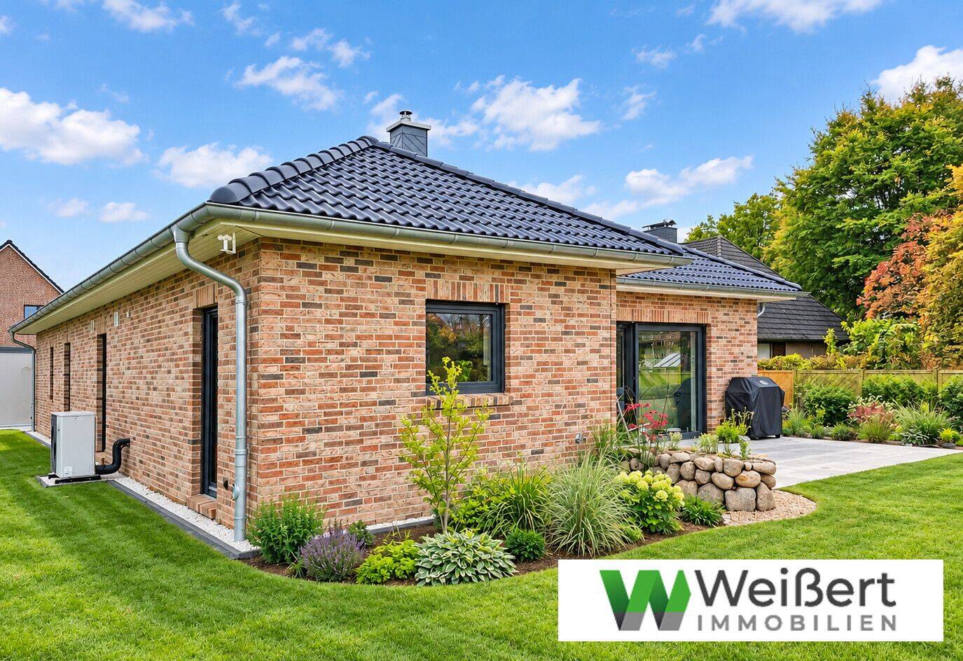 Neubauprojekt – Komfort auf einer Ebene – Winkelbungalow als EH40 mit Wärmepumpe & PV-Anlage, 25594 Vaale