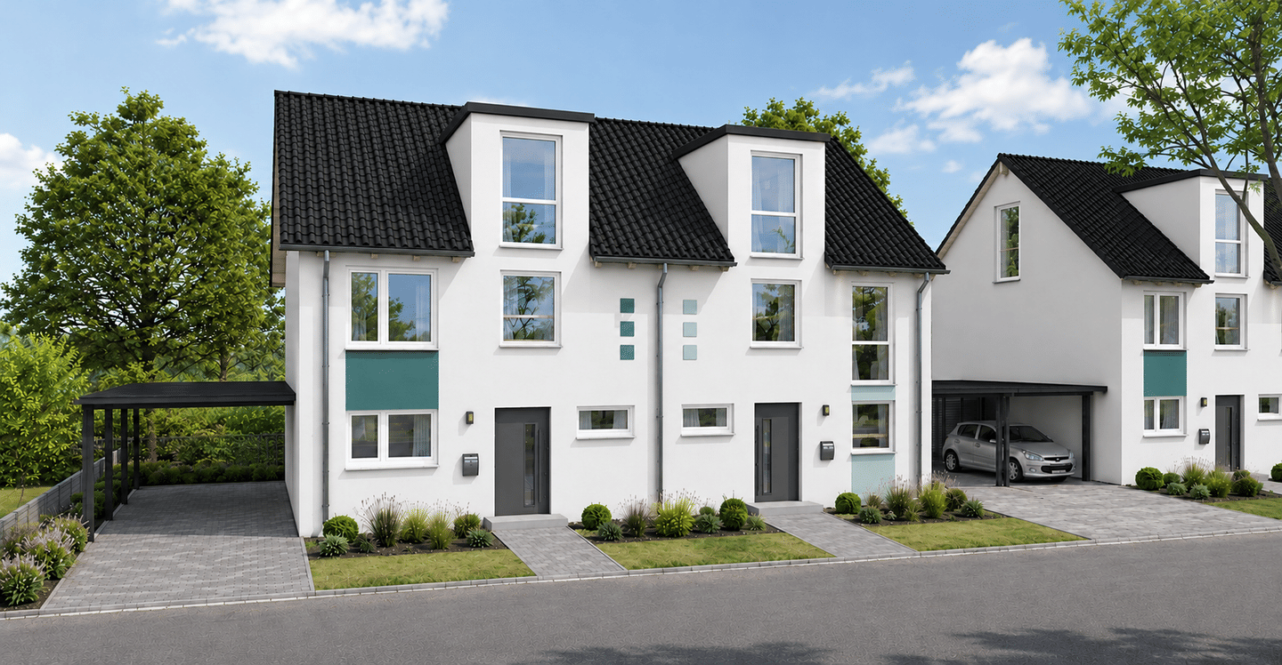 Neubau Doppelhaushälften Schlangen – KfW55-Förderung möglich, 33189 Schlangen