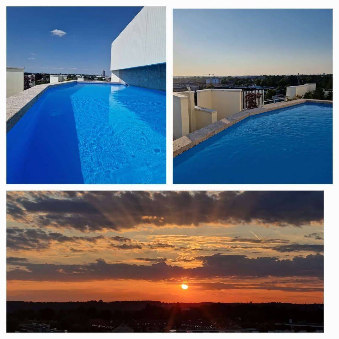 Schöne gepflegte Wohnung mit Swimmingpool auf dem Roofgarden, 86199 Augsburg (Bergheim Göggingen Haunstetten Inningen)
