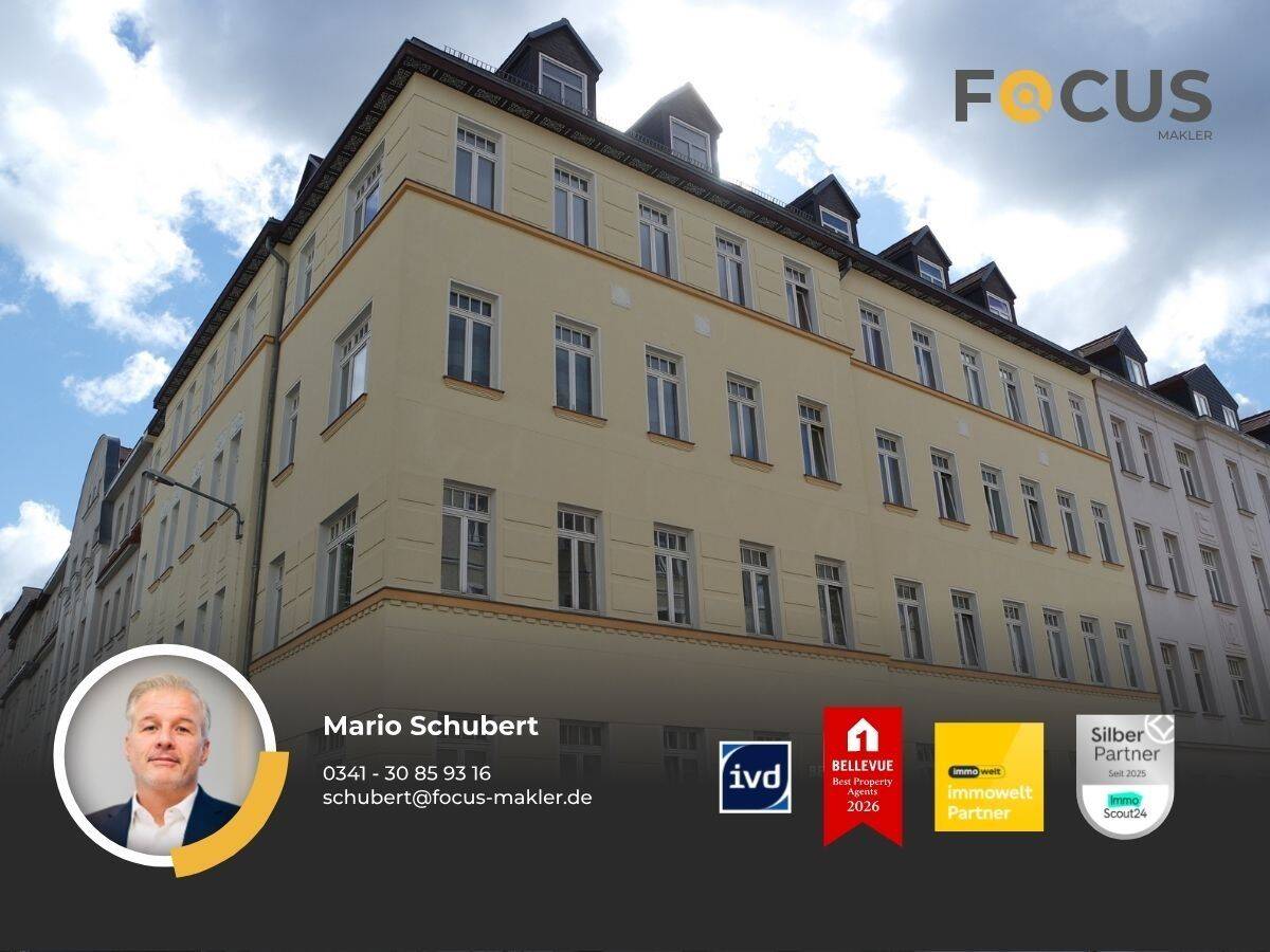 Möckern – helle 2-Raum-DG-Wohnung mit Wanne in ruhiger Seitenstraße, 4159 Leipzig (Lützschena-Stahmeln Möckern Wahren)