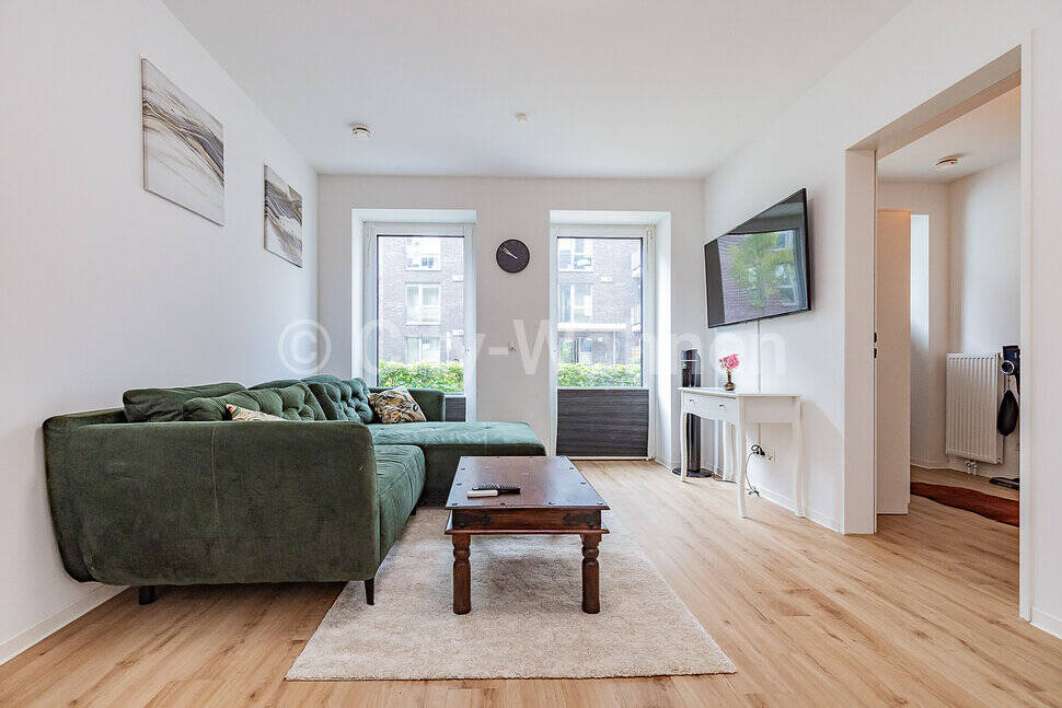 Möblierte 1,5 Zimmer-Wohnung mit kleiner Terrasse in schöner Neubausiedlung in Hamburg-Eidelstedt, 22523 Hamburg (Eimsbüttel Eidelstedt)