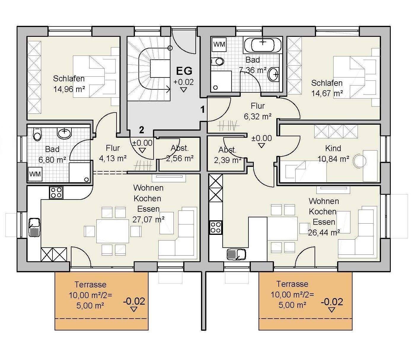 Neubau in Planung  2-4 ZKB kleine Wohnanlage, 86405 Meitingen