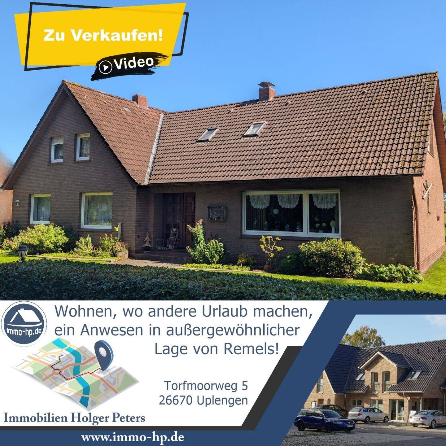 Wohnen, wo andere Urlaub machen, ein Anwesen in außergewöhnlicher Lage von Remels!, 26670 Uplengen
