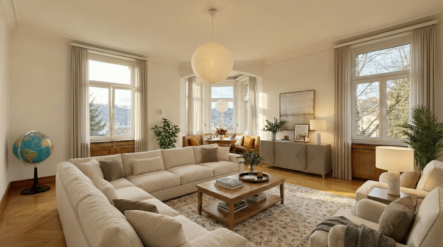 Beletage einer Stadtvilla — 169 m² mit Designerküche, Panorama-Erker und Garage, 72458 Albstadt