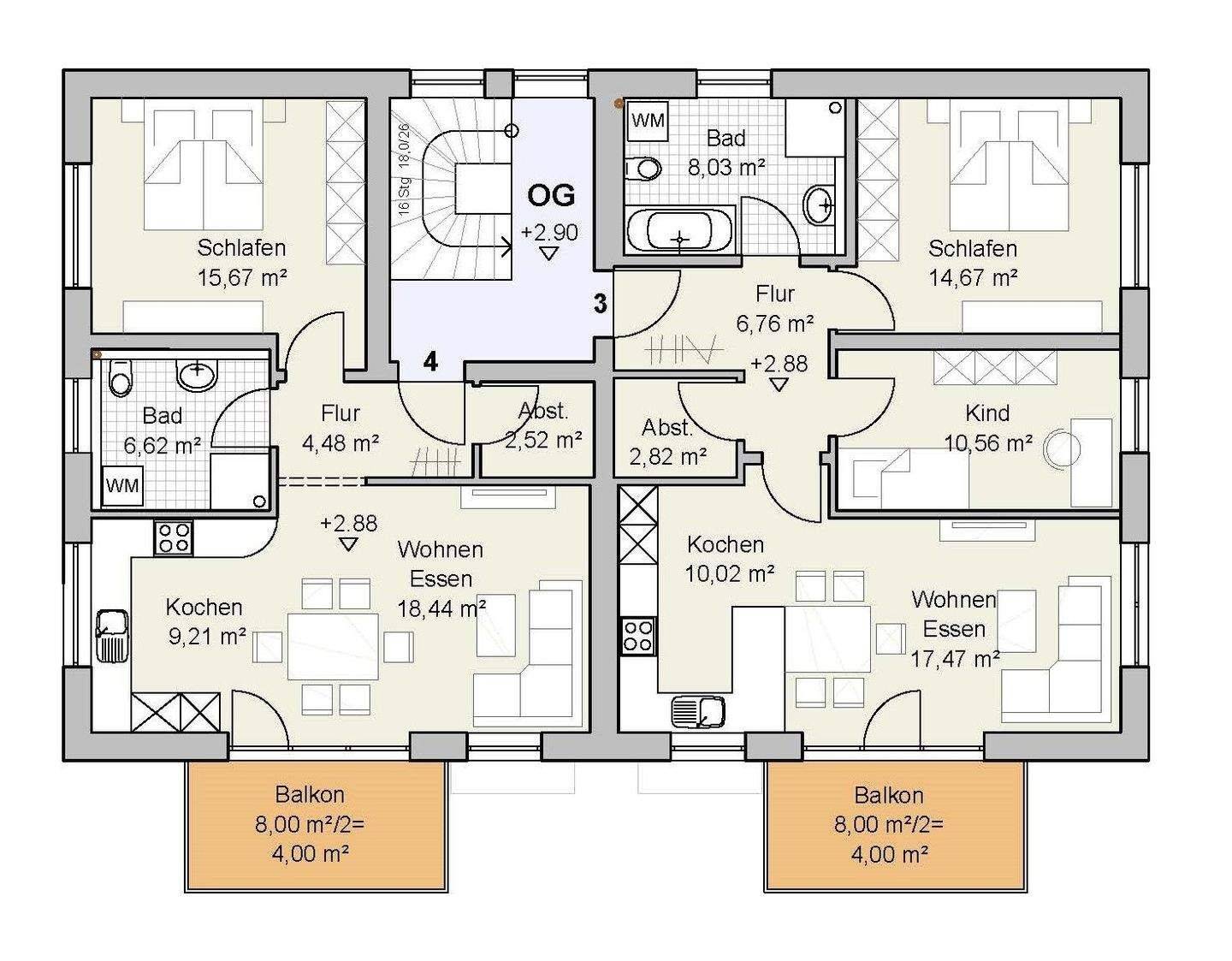 NEUBAU in Planung: 3 ZKB nur 5 Wohnungen im Haus  Neubau in Erlingen, 86405 Meitingen