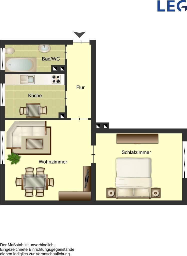 Frisch renovierte 2 Zimmer Bude am Steinberg frei, 42855 Remscheid (Innen Lüttringhausen Nord Süd West)