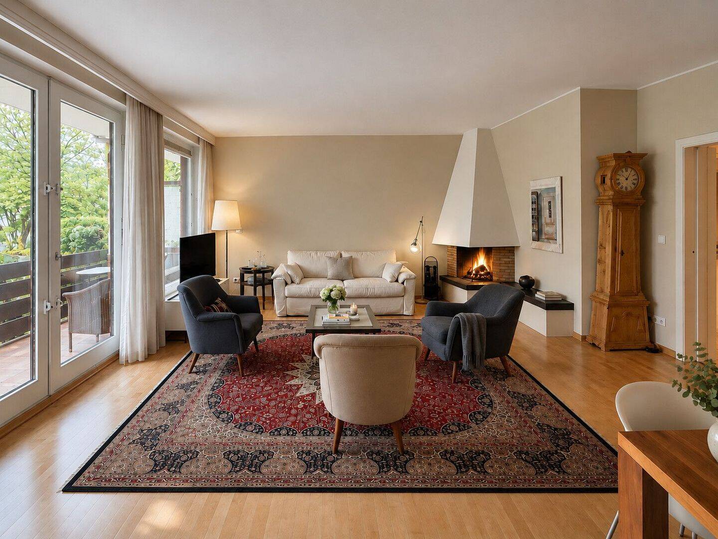Stilvolle 3-Zimmer-Wohnung mit Kamin & Sonnenbalkon, 22609 Hamburg (Altona Groß Flottbek Nienstedten Osdorf Othmarschen)