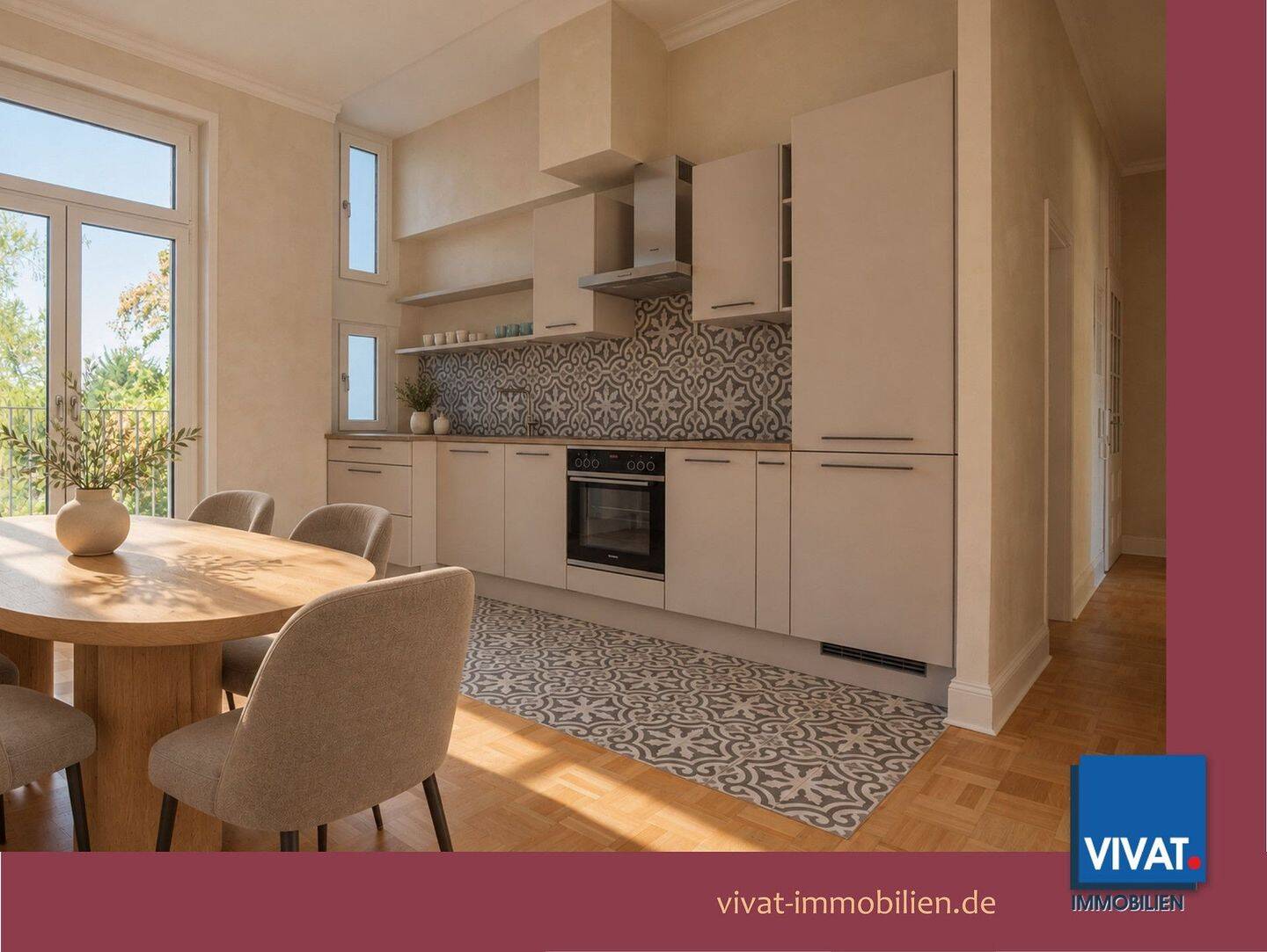 Sanierte Altbauetage Bockenheim: ca. 138 m², 4 Balkone, freier Blick bis zum Taunus, 5-6 Zimmer, 60487 Frankfurt am Main (Bockenheim Hausen Rödelheim Westend-Süd)