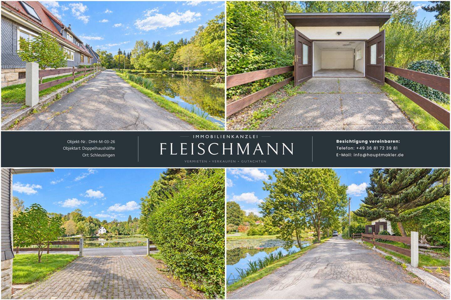 Ihr Zuhause am Teich – Doppelhaushälfte mit Garten und charaktervollen Holzdetails, 98553 Schleusingen