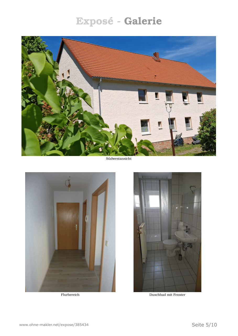 3-Raumwohnung Erdgeschoß in Mücheln nach Kernsanierung mit Stellplatz mieten, 6249 Mücheln (Geiseltal)