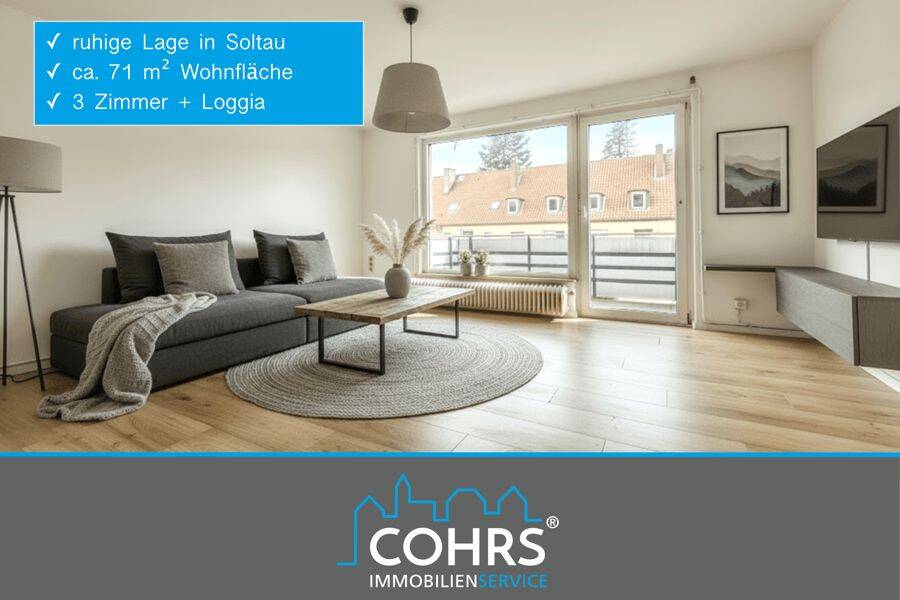 Frisch renovierte 3-Zimmer-Wohnung mit Loggia in Soltau, 29614 Soltau