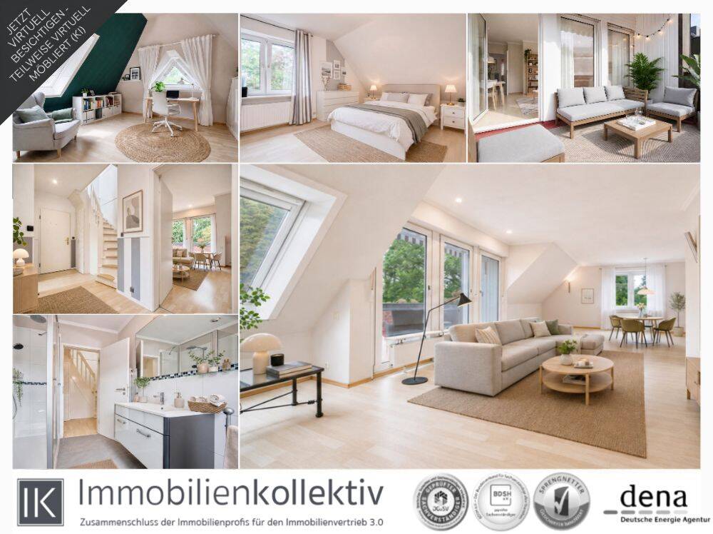 Grüne Top Lage! Ca. 110 qm Wohn-/Nutzfläche inkl. Dachstudio & Keller + Riesen Balkon & Stellplatz !, 21077 Hamburg (Harburg)